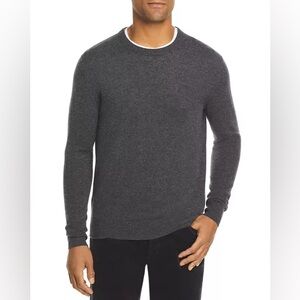 John Varvatos Men’s Gray Crewneck Sweater Fine Knit 100% Cashmere